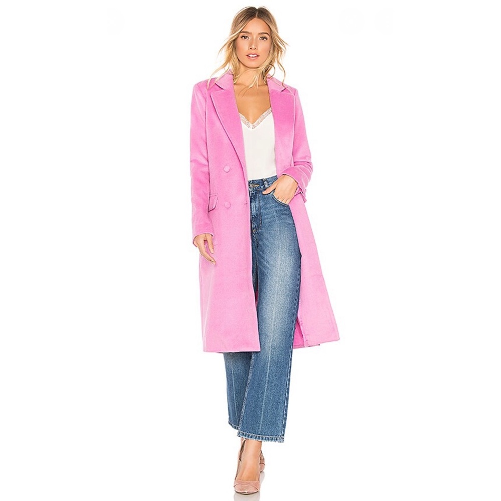 REVOLVE MAJORALLE Cosimo Coat in Lollipop PinK Size S